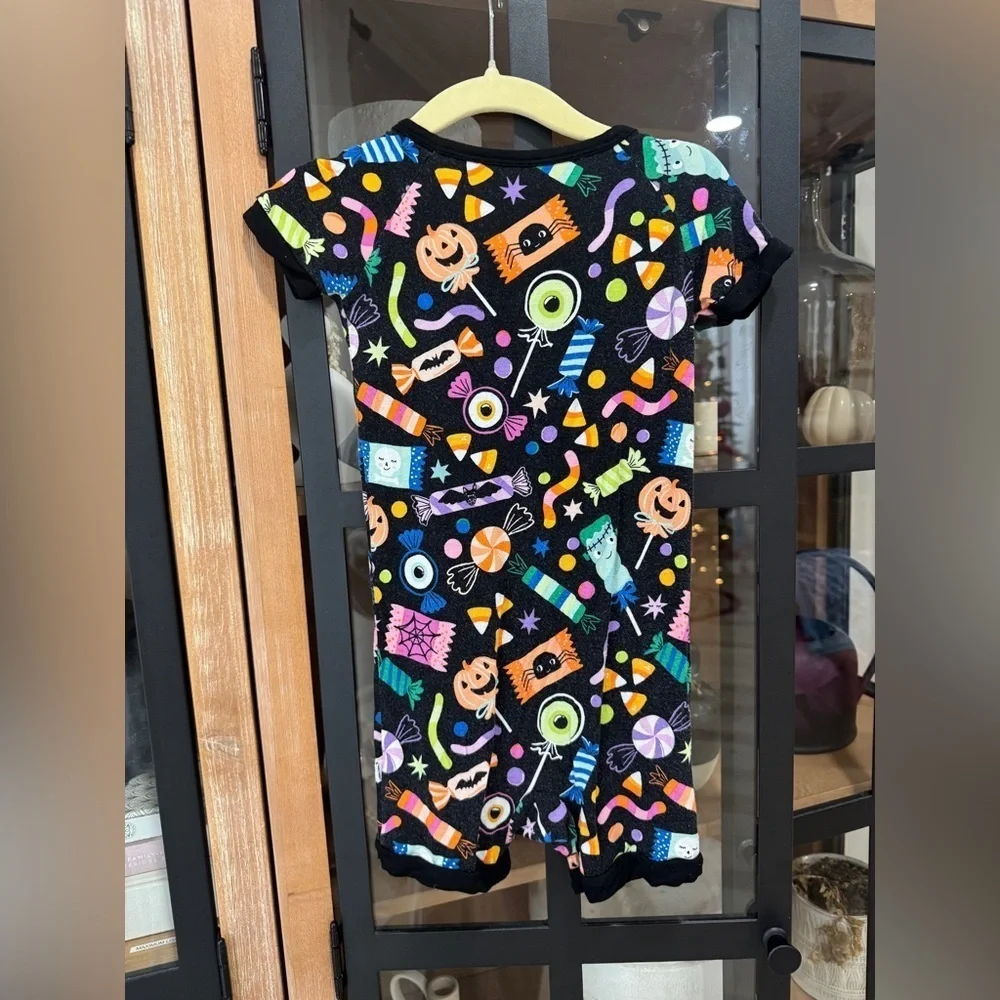 Little Sleepies halloween haul zippy romper shortie toddler baby girl pumpkins